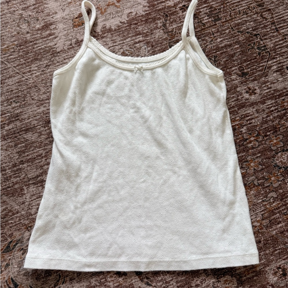 White Sleeveless Tank Top